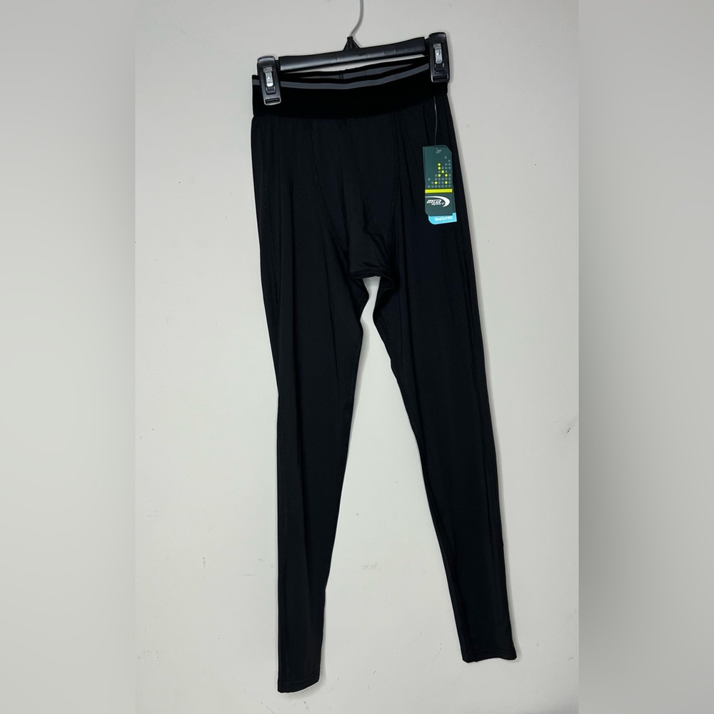 MTA SPORT Men’s Compression Workout Leggings Black Gym Sports Fitness Size S